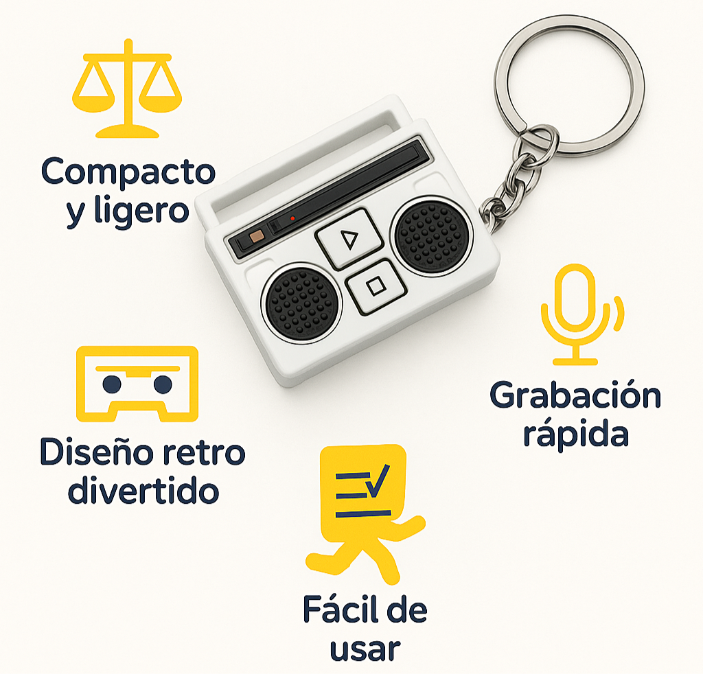Llavero Grabadora de Voz – Recordatorio Personal